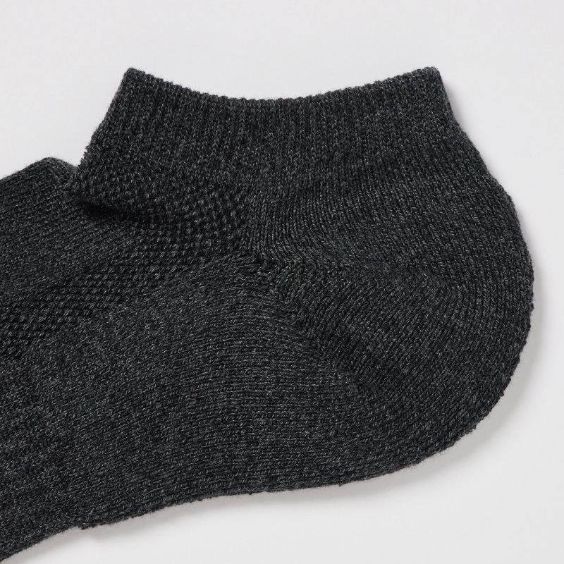 Black Men Uniqlo Pile Mesh Short Socks | USA WRFMH-5017