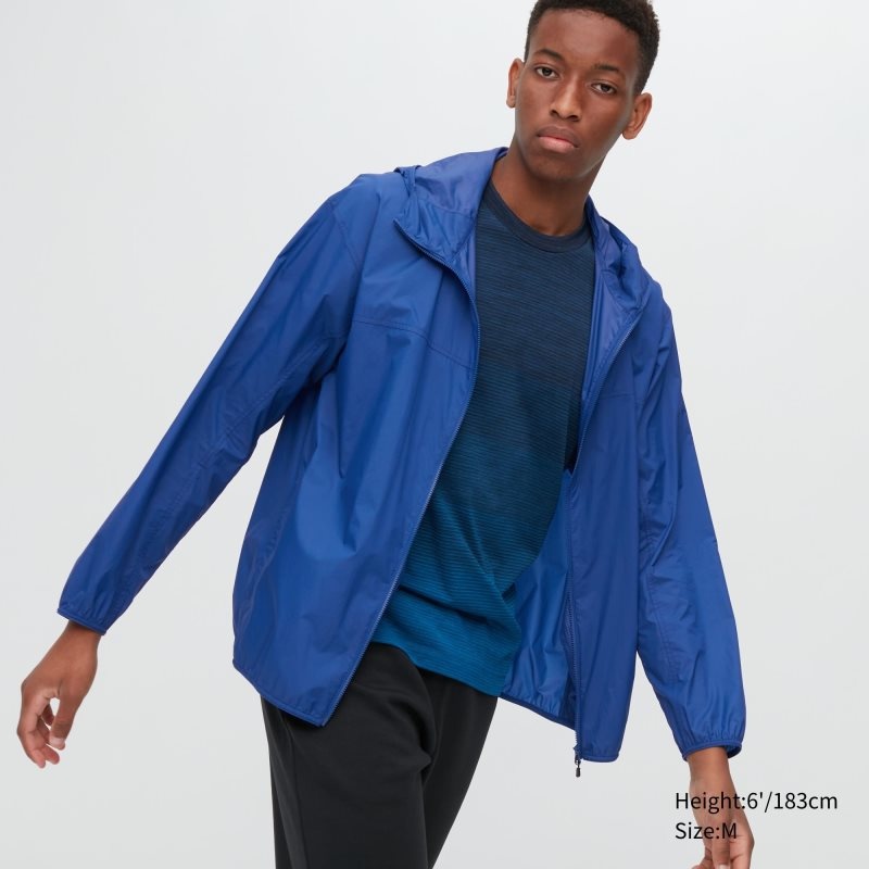 Black Men Uniqlo Pocketable Uv Protection 3d Cut Parka | USA ZJVME-0615