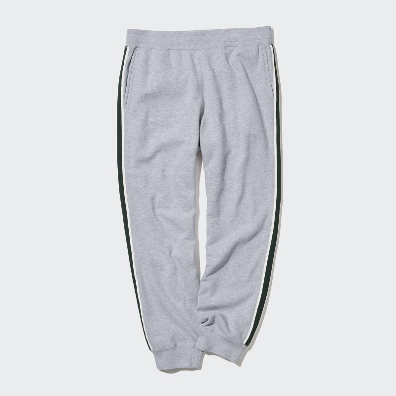 Black Men Uniqlo Side-stripe Sweatpants | USA UKPJS-3720