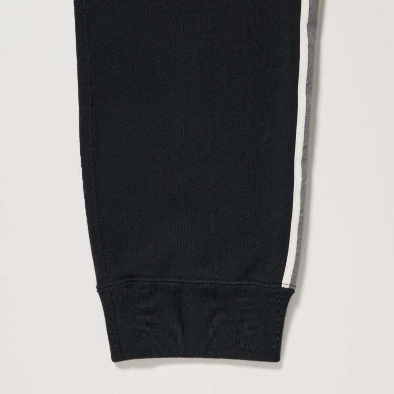 Black Men Uniqlo Side-stripe (Tall) Sweatpants | USA CYJSZ-7214