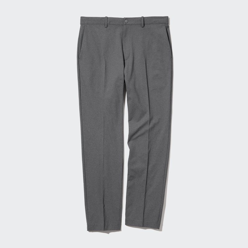 Black Men Uniqlo Smart Ankle Pants | USA LEDSJ-0739