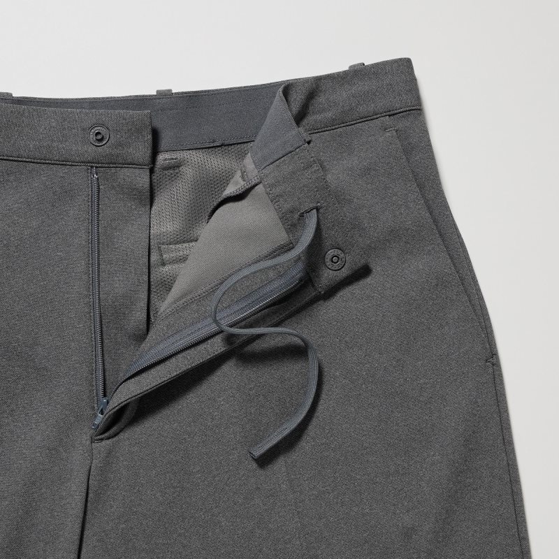 Black Men Uniqlo Smart Ankle Pants | USA LEDSJ-0739