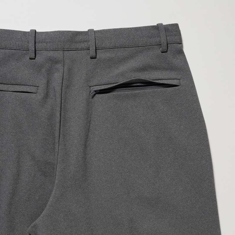 Black Men Uniqlo Smart Ankle Pants | USA LEDSJ-0739