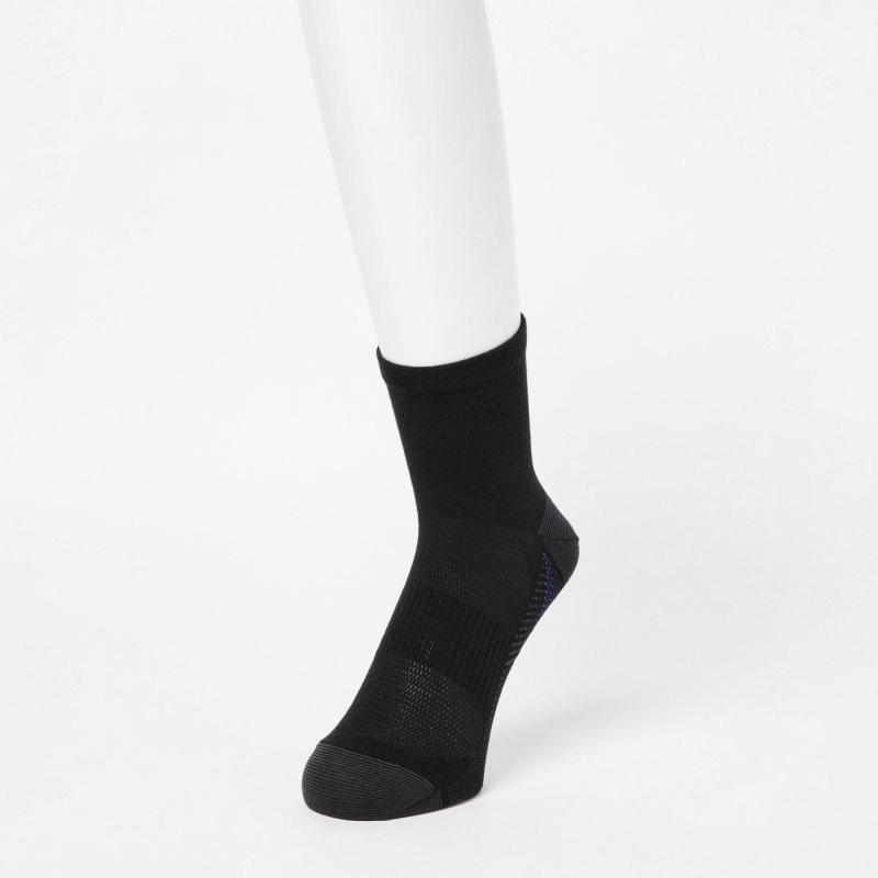 Black Men Uniqlo Sports Half Socks | USA TVXOQ-7623