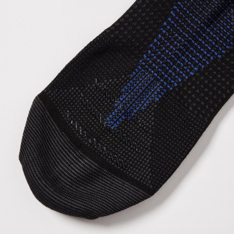 Black Men Uniqlo Sports Half Socks | USA TVXOQ-7623