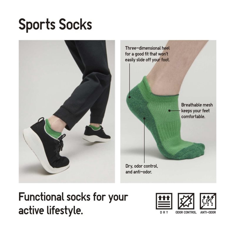 Black Men Uniqlo Sports Pile-lined Short Socks | USA ZPCAN-2607