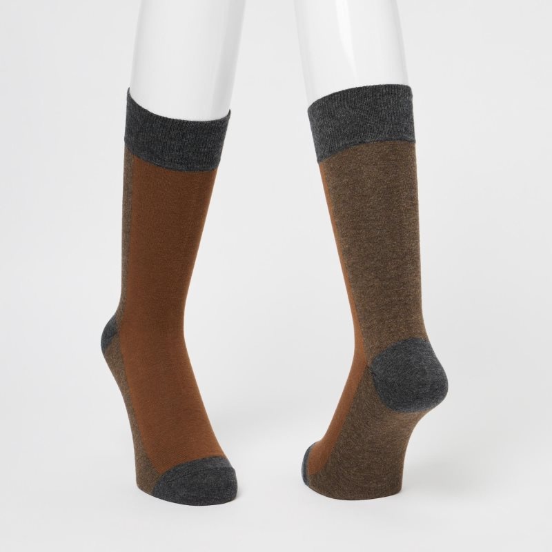 Black Men Uniqlo Striped Socks | USA MZGTQ-5640