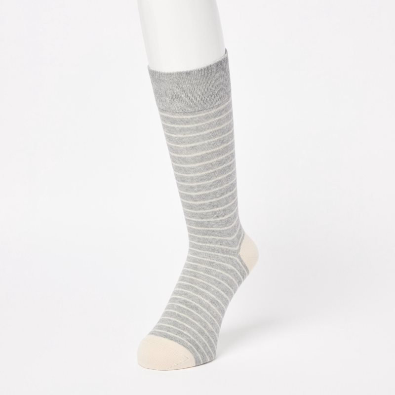 Black Men Uniqlo Striped Socks | USA SAQZT-8140