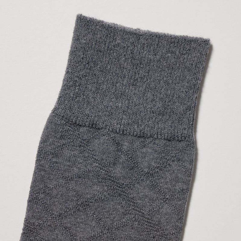 Black Men Uniqlo Supima Cotton Links Checked Socks | USA MSKLB-2583