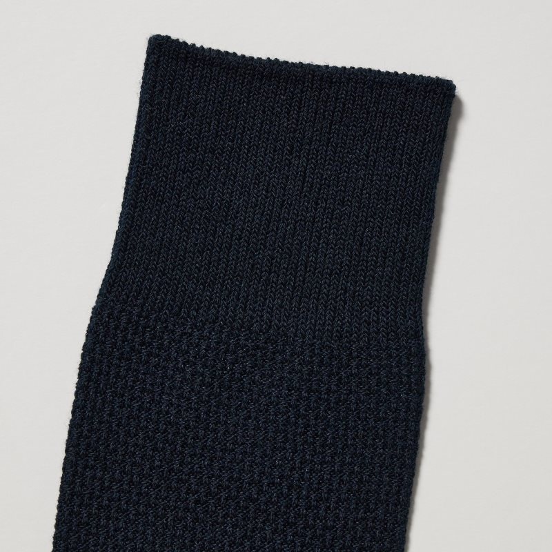 Black Men Uniqlo Supima® Cotton Pique Socks | USA PVZUF-0736