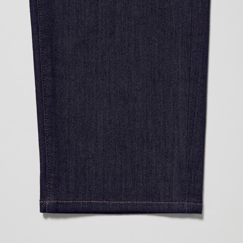 Black Men Uniqlo Tech Denim Skinny Fit Jeans | USA RPBDV-0125