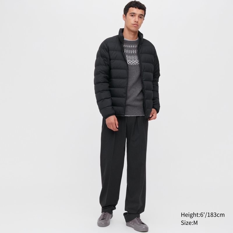 Black Men Uniqlo Ultra Light Down (3d Cut Narrow Quilt) (2022 Edition) Jackets | USA UOLVK-6852