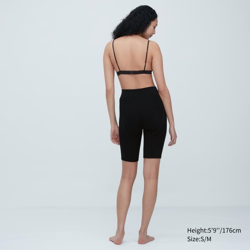 Black Women Uniqlo 3d Knit Ribbed (Mame Kurogouchi) Shorts | USA BJWHU-1732