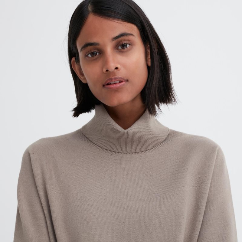 Black Women Uniqlo 3d Knit Souffle Yarn Long Sleeve Sweaters | USA ZJDCF-0538