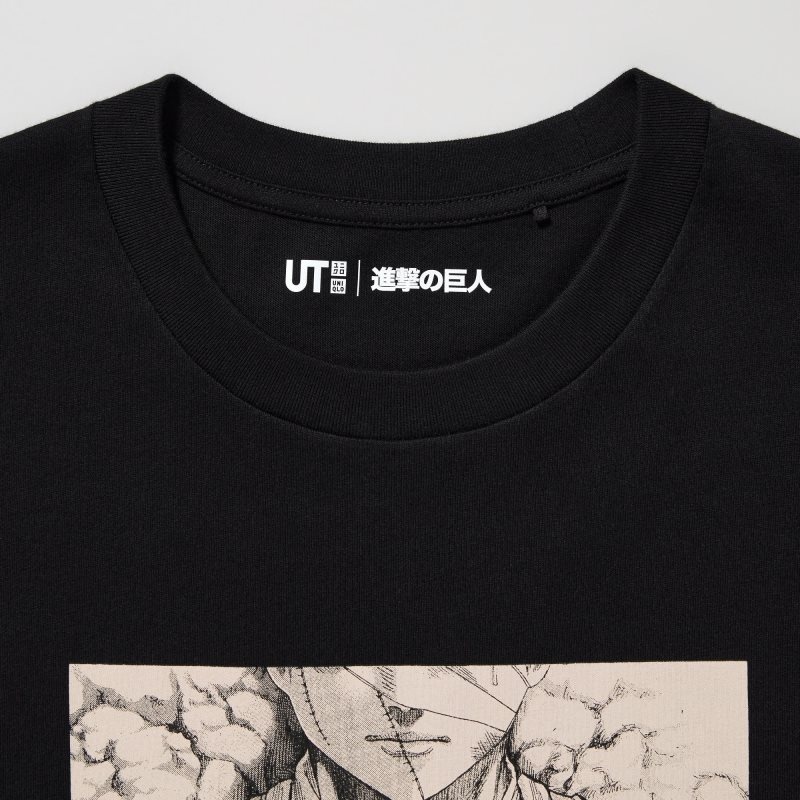 Black Women Uniqlo Attack On Titan Ut (Short-sleeve Graphic) (Dedicate Your Heart) T Shirts | USA JIEUR-6210