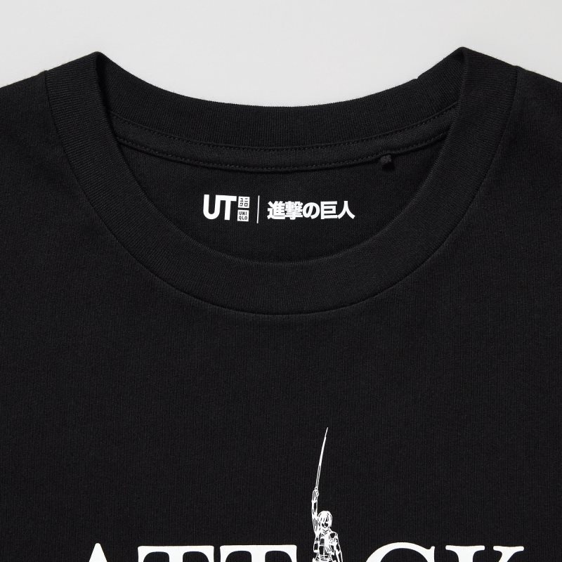 Black Women Uniqlo Attack On Titan Ut (Short-sleeve Graphic) (If We Don't Fight, We Can't Win) T Shirts | USA BXLJW-3108