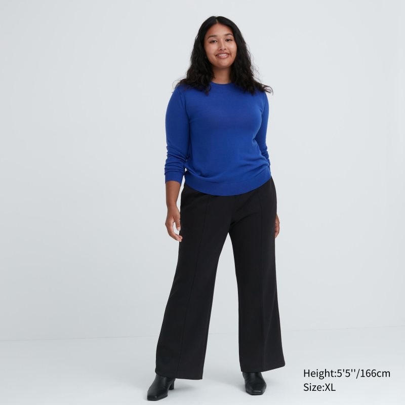 Black Women Uniqlo Dry Sweat Track Pants | USA QYOSN-9256