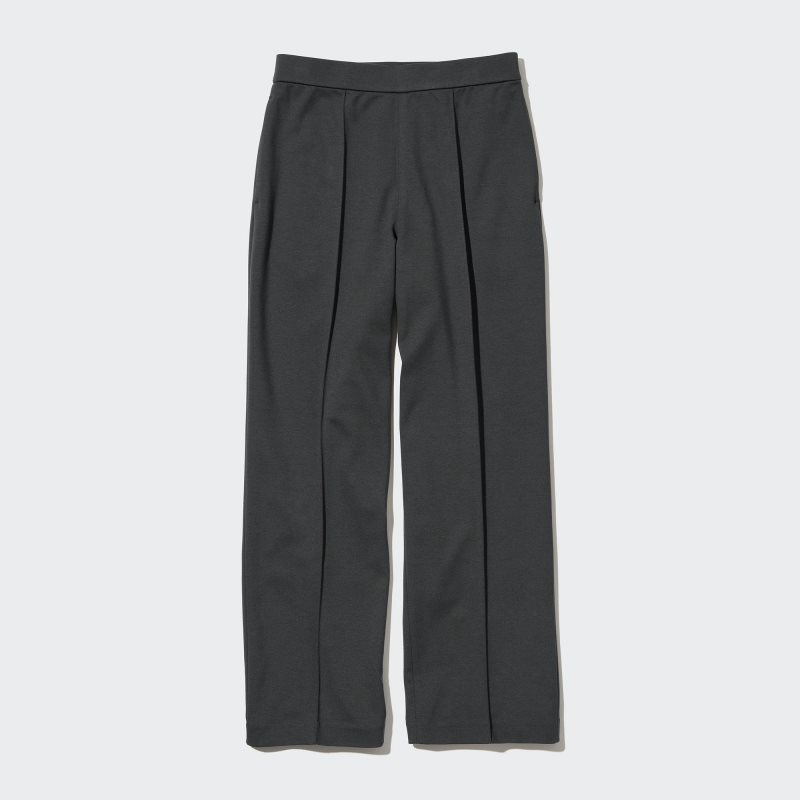 Black Women Uniqlo Easy Wide Straight Pants | USA SBKUF-2108