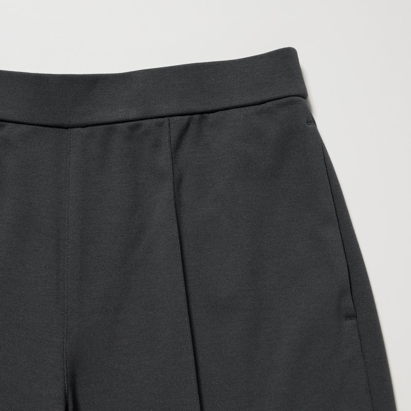 Black Women Uniqlo Easy Wide Straight Pants | USA SBKUF-2108