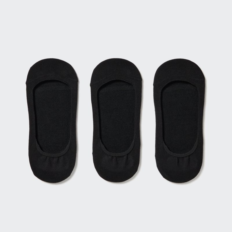 Black Women Uniqlo Footsies 3 Pack (Low Cut) Socks | USA RXTMP-8396