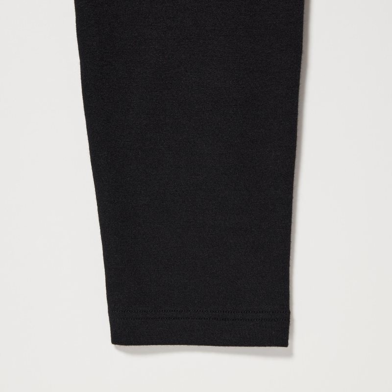 Black Women Uniqlo Heattech Cotton (Extra Warm) Leggings | USA JCMOG-3476