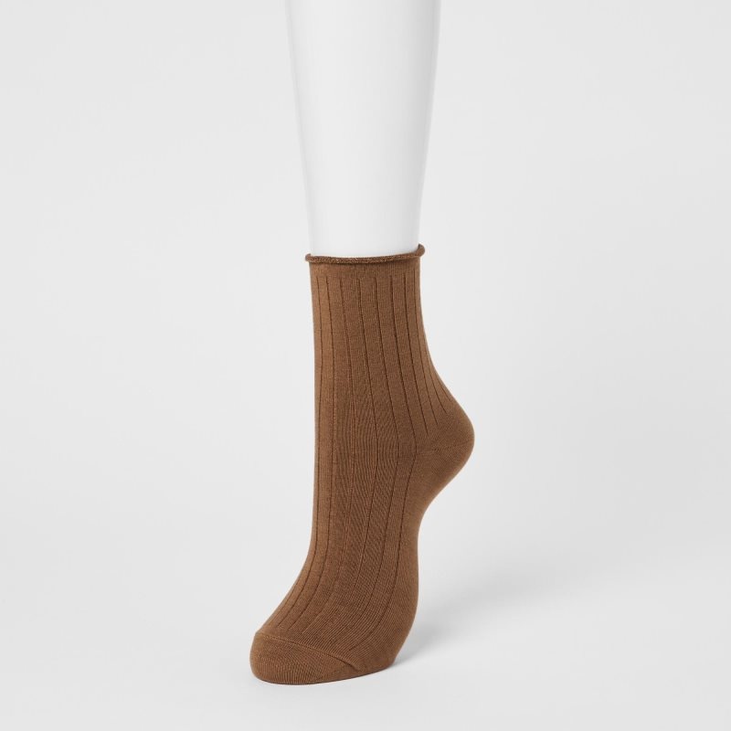 Black Women Uniqlo Heattech Crew Socks | USA YWOHL-2371