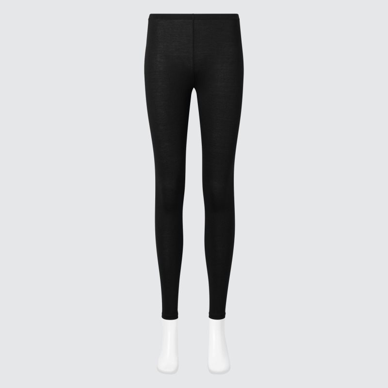 Black Women Uniqlo Heattech Leggings | USA VLQSB-2486