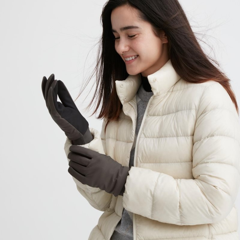 Black Women Uniqlo Heattech Lined Function Gloves | USA LQFON-2375