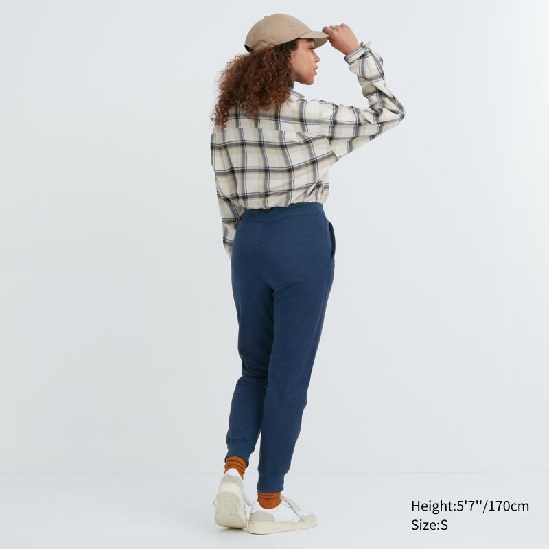 Black Women Uniqlo Heattech Pile-lined Sweatpants | USA EZUDY-4327