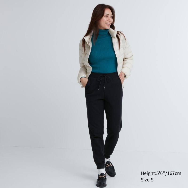 Black Women Uniqlo Heattech Pile-lined Sweatpants | USA EZUDY-4327