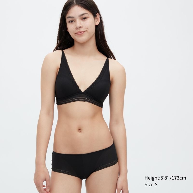 Black Women Uniqlo Lace Underwear | USA OAYXH-8926