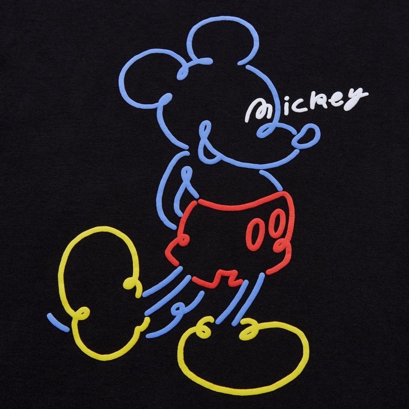 Black Women Uniqlo Mickey Stands Ut (Short-sleeve Graphic) T Shirts | USA MEBIZ-1287