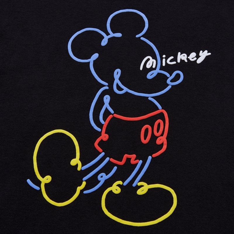 Black Women Uniqlo Mickey Stands Ut (Short-sleeve Graphic) T Shirts | USA MEBIZ-1287