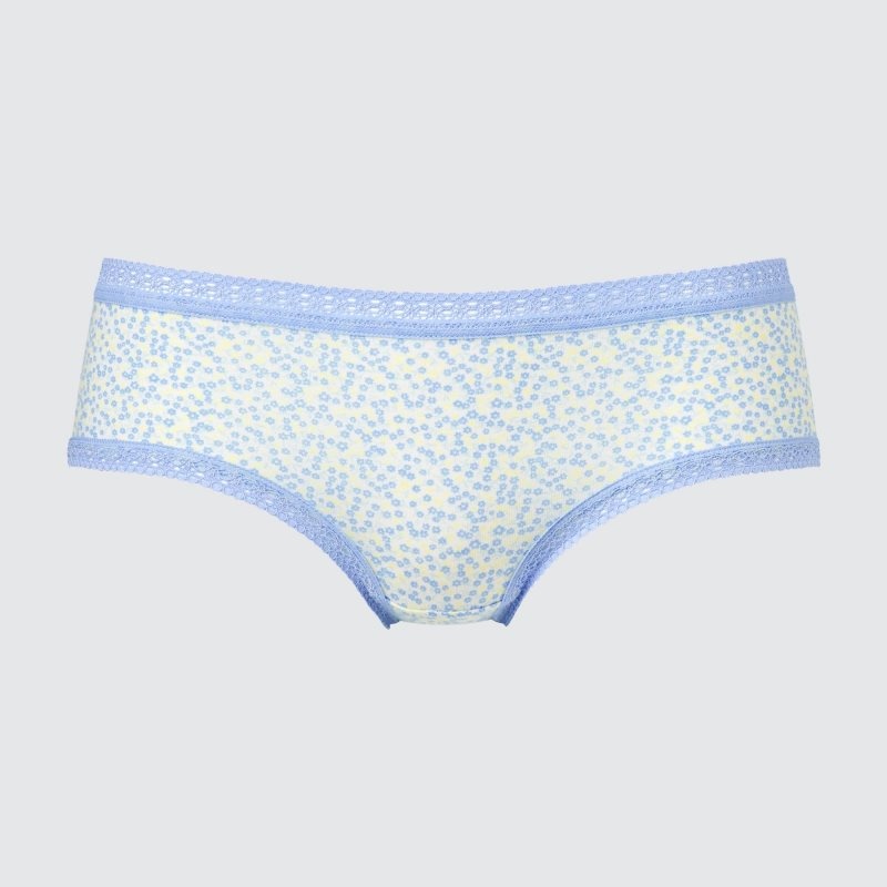 Black Women Uniqlo Mini-flower Print Underwear | USA KZSXH-8457