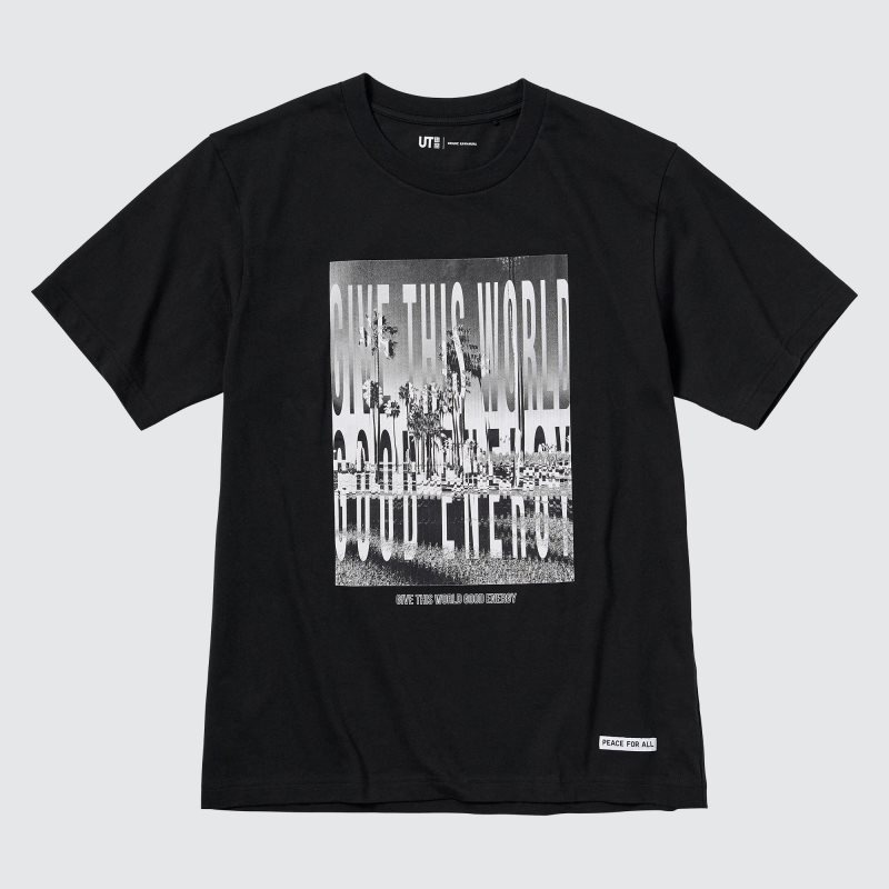 Black Women Uniqlo Peace For All (Kosuke Kawamura) (Short-sleeve Graphic) T Shirts | USA XDRPC-6058