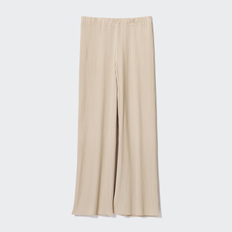 Black Women Uniqlo Pleated Straight Pants | USA UGFAW-5091