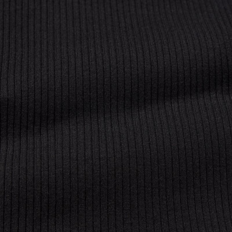 Black Women Uniqlo Ribbed Henley Neck Cropped Tank Tops | USA CLTSW-9420