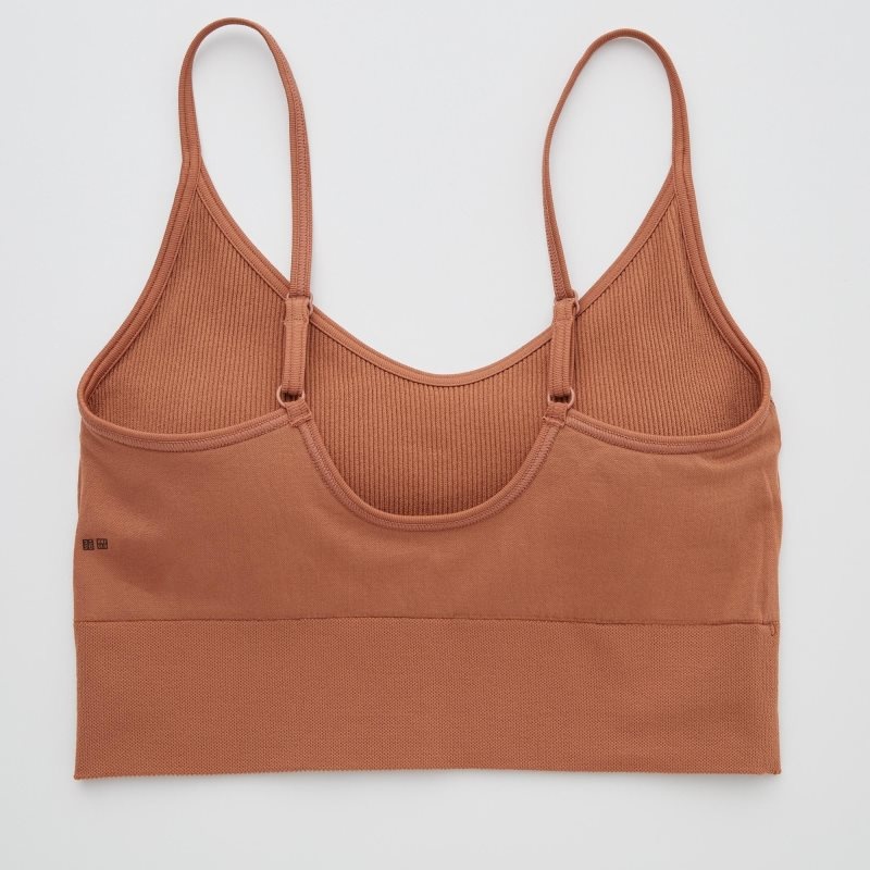 Black Women Uniqlo Seamless Half Camisole Bras | USA ZGXYF-2645