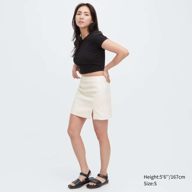 Black Women Uniqlo Slit Mini Skirts | USA QZOFA-3175