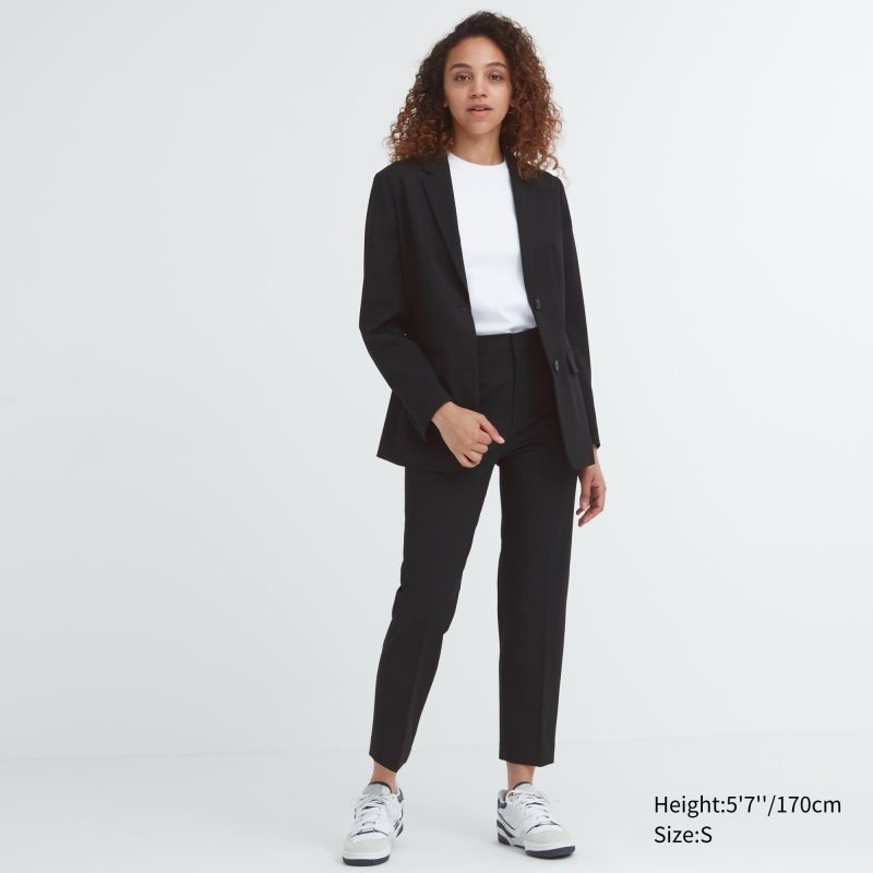 Black Women Uniqlo Smart Ankle (2-way Stretch) Pants | USA ZRDTK-9831