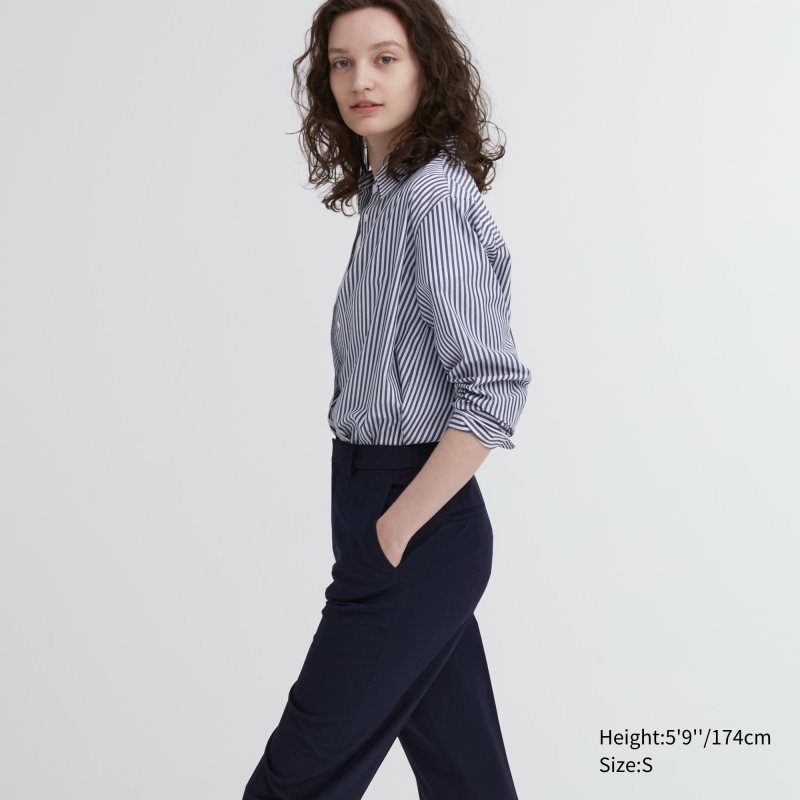 Black Women Uniqlo Smart Ankle (2-way Stretch, Tall) Pants | USA TCJRS-1974