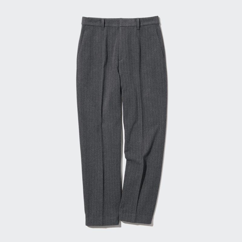 Black Women Uniqlo Smart Brushed Ankle Pants | USA IKCNL-2167