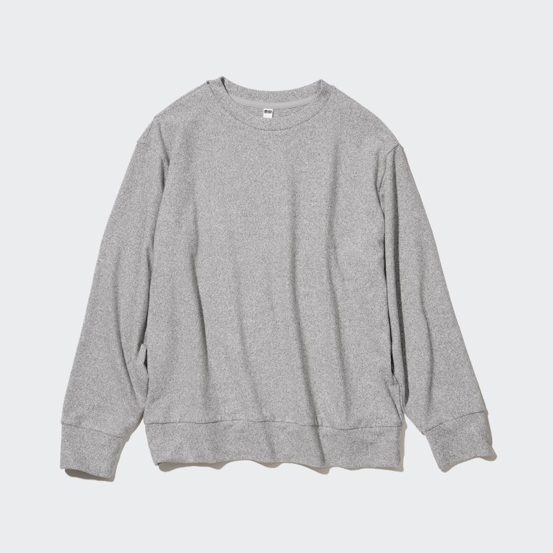 Black Women Uniqlo Soft Knitted Fleece Crew Neck Long-sleeve T Shirts | USA UMNYT-2589