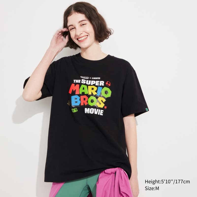 Black Women Uniqlo The Super Mario Bros. Movie Ut (Short Sleeve Graphic) T Shirts | USA MTSNA-2861