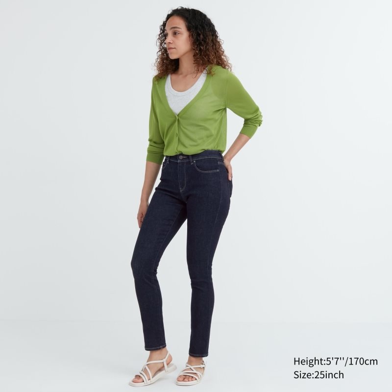 Black Women Uniqlo Ultra Stretch Jeans | USA RIQHY-4239