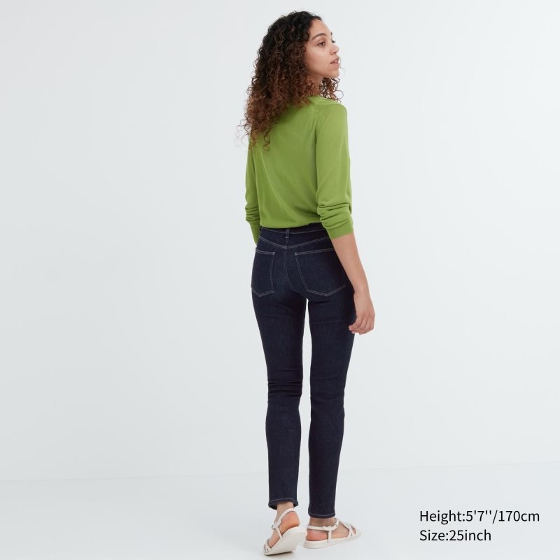 Black Women Uniqlo Ultra Stretch Jeans | USA RIQHY-4239