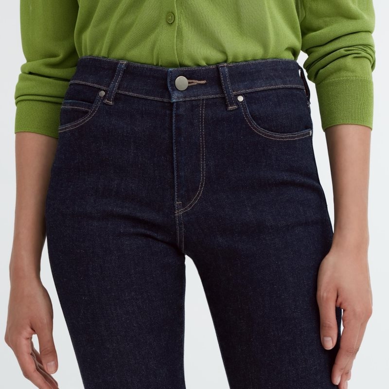 Black Women Uniqlo Ultra Stretch Jeans | USA RIQHY-4239