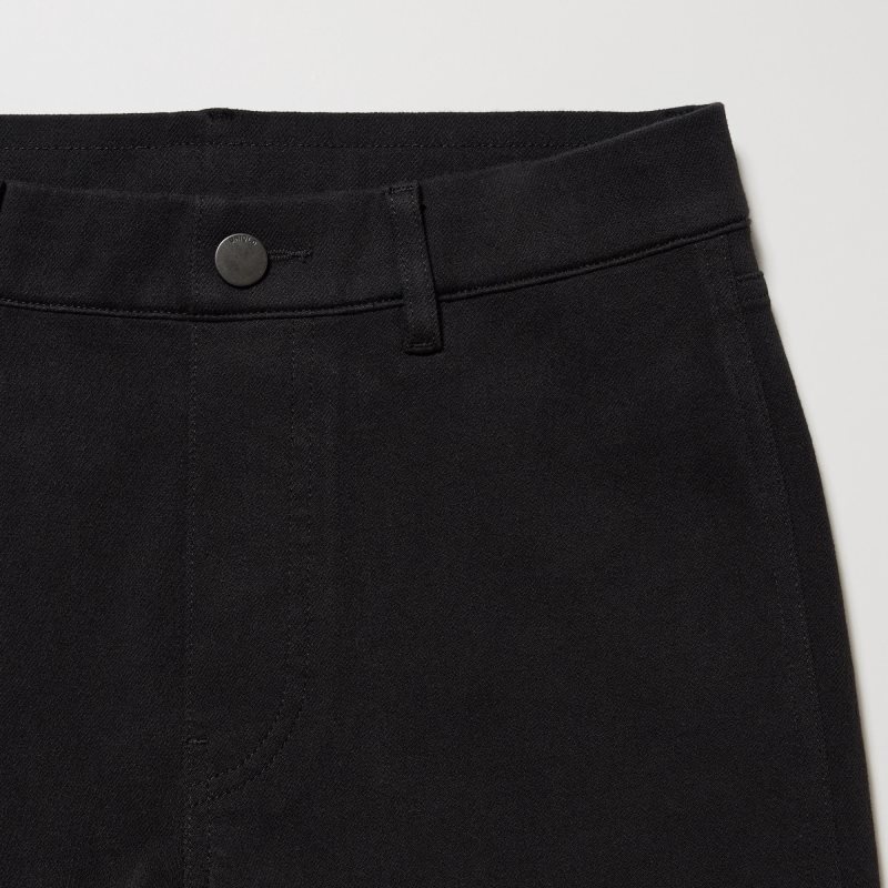 Black Women Uniqlo Ultra Stretch Leggings Pants | USA ZQLFV-1354