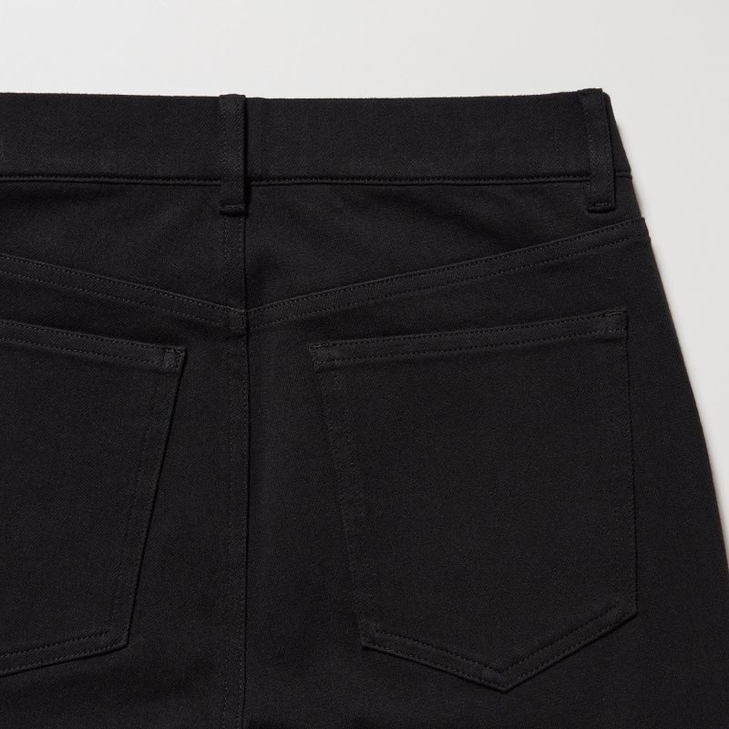 Black Women Uniqlo Ultra Stretch Leggings Pants | USA ZQLFV-1354