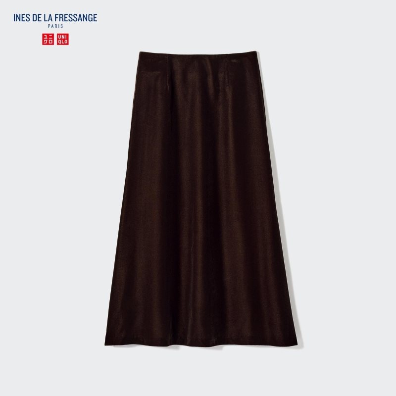 Black Women Uniqlo Velvet Narrow Skirts | USA SLAYK-9357